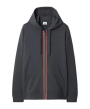 hooded zipper hoodie S Gray