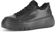 [Gabor] Women's Low-Top Trainers, Women's Low Shoes, Best Fitting, Warm Lining, Black 27, 37.5 EU