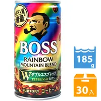 在飛比找PChome24h購物優惠-SUNTORY BOSS彩虹咖啡飲料-濃郁 (185g*30