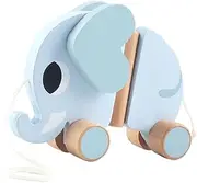 Pull Along Cartoon Elephant for Safe Walker Plaything Playtime Car Encourages Walking Skills Visual Stimulation Adorable Design