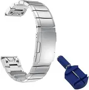 [PnterLoce] Fit for Garmin Fenix 7X 7 7S 6 6S 6X Pro 5X 5 5S Plus Fit for Epix 2 MK2 Stainless Steel Bracelet QuickFit 20/22/26mm Metal Watch Band Strap