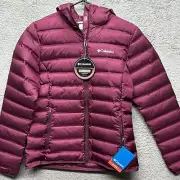 Columbia Women's Lake 22 Down Hooded Jacket Small Purple Heat Seal