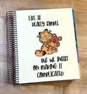 Garfield and Pooky "Life is Simple" Cover Set 4 use w Erin Condren Life Planner-