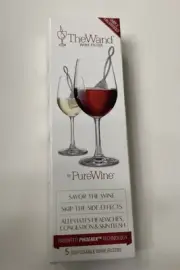 5 Pack Box Pure Wine The Wand Wine Purifier Filter No More Wine Headaches New