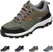 [BlackeEight] Men's Steel-Toe Safety Work Shoes,Arch Support Non-Slip Resistant Puncture Proof Industrial & Construction Sneakers