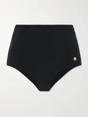 [Versace] Versace - Embellished Jacquard Bikini Briefs - Black - 2 2 Black