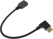 ibasenice DisplayPort Extension Cable DP12 4K High Definition Male to Female Right Angle Adapter PC Cable Extension for Monitor Connection Length