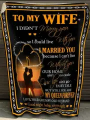 To My Wife Blanket - I Married You Because I Can'T Live Without You Wife Blan...