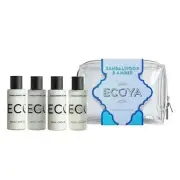NEW Ecoya Holiday Collection Sandalwood & Amber Mini Takeaway Set 4pce