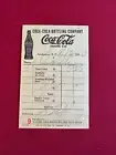 1950, Coca Cola, Bottling Company Paper Receipt (Scarce / Vintage)