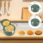 Deep Fryer Pot Carbon Steel Tempura Deep Fryer with Lid Nonstick Frying amXXr