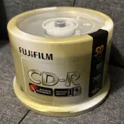 NEW & SEALED! Fujifilm CD-R 50 Pack 80 min 700MB 48X Blank CD Discs CDR 50 Count
