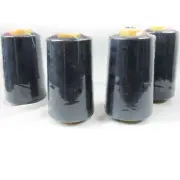 Perial Co 4 Cones of Polyester Threads for Sewing Quilting Serger Navy Blue