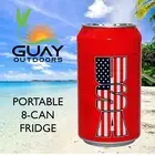 Guay Outdoor Portable Mini Fridge US Can Beverage Cooler – 8 Cans / 5 Liters - A