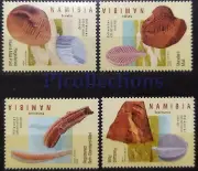 N716- NAMIBIA 2008 FOSSILI - FOSSILS FULL SET 4 STAMPS MNH