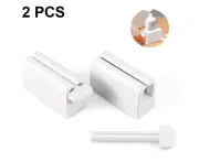 1 pair Minimalist Toothpaste Tube Roller Squeezers ABS Plastic & Silicone pad Toothpaste Squeezer Rollers,Eco-Friendly Toothpaste Holder Dispenser - White