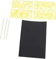 FELTECHELECTR 1 Set DIY Scratch Drawing Set Scratch Paper for Creative Art Supplies for Imagination Development Safe Easy to Use for Kindergarten Primary School