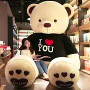 80/100cm Big I Love You Teddy Bear Plush Toy Lovely Huge Stuffed Soft Bear Doll Lover Bear Kids Toy Birthday Gift For Girlfriends Iove Sweatshirt-W...