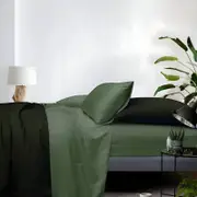 Bedding King 1000TC Cotton Rich Stripe Sheet Set - Sage Green King