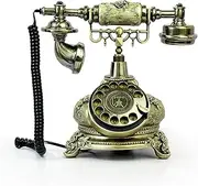 TelPal Retro Vintage Antique Style Corded Rotary Dial Desk Telephone Phone Home Office Decor
