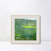 Framed Canvas Giclee Print Art Litzlberg on Lake Attersee by Gustav Klimt 28"x28