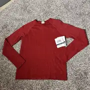 Athleta Girl Power Up Shimmer Sparkle Top Long Holiday Red Silver XXL 16- NWT