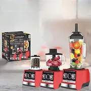 Food Processor,3-in-1 Blender，with 11-Cup Blender,8-Cup Meat Grinder and 2.7-Cup Grinding Cup,400w Electric Chopper for Juicing,Mincing and Grinding,Suitable for Meat,Fruit,Vegetables,Red