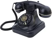 Audio Guest Book Phone Voice Message Recorder Phone for Birthday Anniversary Black 14.5x14.5x16.5 cm
