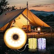 Dual-Mode Camping String Lights 10m USB-C Rechargeable Lantern & String Light, 8 Modes Waterproof Portable Hanging LED Lights for Camping, RV, Party