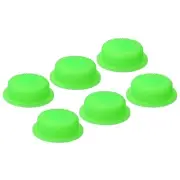 0.63" LED Flashlight Switch Cap, 6 Pcs Silicone Soft Boot Cover, Luminous Green