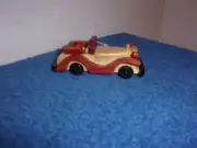 COLLECTIBLE SOLID WOOD MINI 4" OLD TIME STLYE ROADSTER TOY CAR