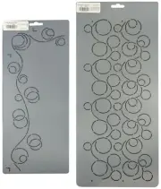 Bubble Quilting Stencils Circle Swirls Quilt Patterns Set of 2 Stencil Template