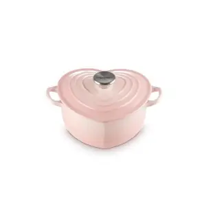 【Le Creuset】琺瑯鑄鐵鍋愛心鍋 20cm 貝殼粉