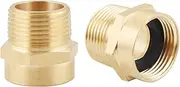 2 Pack G 3/4 ( BSP ) Female Thread to US 3/4 NPT Male Thread Pipe Fitting,Brass Pipe Fitting Adapter,G to NPT Adapter 3/4 Inch