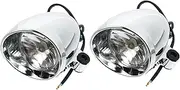 2 Pcs Auxiliary Lamp Led Motorcycle Lamp Auxiliary Driving Light Driving Light Motorcycle Headlamp Moped Spotlight Spotlight Motorbike Headlight Plastic Silver