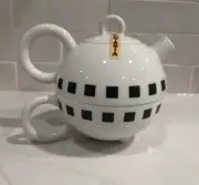 Rare Matteo Thun Arzberg Fantasia Tea For One Teapot/Cup Open Box Carre Noir NOS