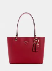 GUESS Red Noelle Double Compartment Small Tote Bag
