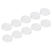 Coin Snap Holder Coin Case Storage Round Fit 42-62mm Coins, 10pcs Clear White