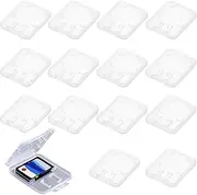 Memory Card Cases, Pack of 15 SD Memory Card Case, Storage Box, Memory Card Protective Box, Transparent SD Card Case, SD Card Case (2 Card Slots)