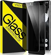YWXTW [2 Pack] Privacy Screen Protector for Google Pixel 7,Tempered Glass Anti-Spy 9H Hardness Film for Google Pixel 7,HD Anti-Scratch Easy Install Bubble Free Case Friendly