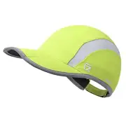 Reflective Folding Outdoor Hat Unstructured Design 6 7/8-7 1/2 Bright Green