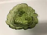 Depression Glass Rare Vintage Grape And Leaves Dish