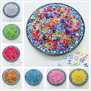 PVC Letter Sequins -6mm Flat Loose Sequin Sewing Paillette Glitter Craft 1000Pcs