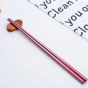 3Pair Stainless Steel Chopsticks Laser Engraving Patterns Food Sticks Reusable