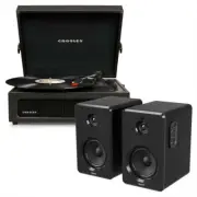Crosley Voyager Bluetooth Portable Turntable - Black + Bundled Majority D40 B...