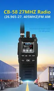 CB-58 4W 12V CB Walkie Talkie 27MHz Handheld Transceiver CB Radio SET pe66