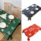 New Christmas Tablecloth Washable Dust Cover Party Table Mat Red Table Cloth