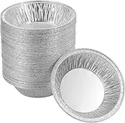 Waytiffer 50 Pack - Pie Pans 5 inch,Mini Pie Tins Heavy-Duty Disposable Aluminum Foil Tart/Pie Pans for Baking Personal Mini Pies, Easily Stack & Store, Freeze & Reheat