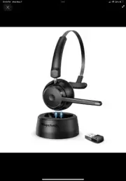 Mopchnic Bluetooth Headset 2024 Upgrade, Wireless Headset w Noise Canceling Mic