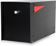 Modern Post Mount Mailbox for outside - Black Exterior Powder Coated Steel Heavy